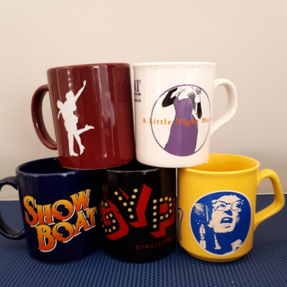 **SOLD ** (D) Broadway Lover Mugs - Set of 5